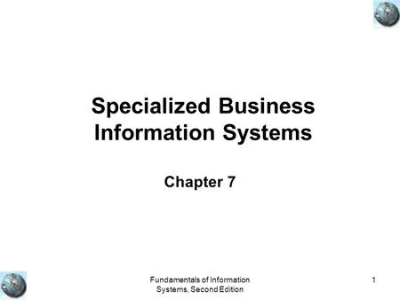 Specialized Business Information Systems