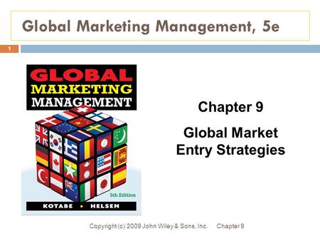 Global Marketing Management, 5e