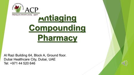 Antiaging Compounding Pharmacy