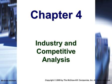 Industry and Competitive Analysis