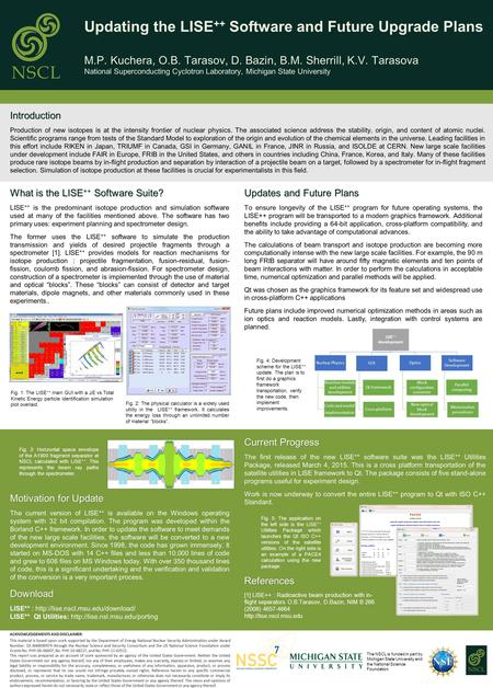 ACKNOWLEDGEMENTS AND DISCLAIMER: This material is based upon work supported by the Department of Energy National Nuclear Security Administration under.