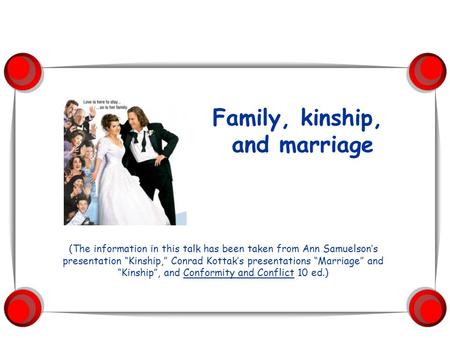 Family, kinship, and marriage