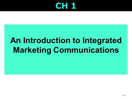 An Introduction to Integrated Marketing Communications