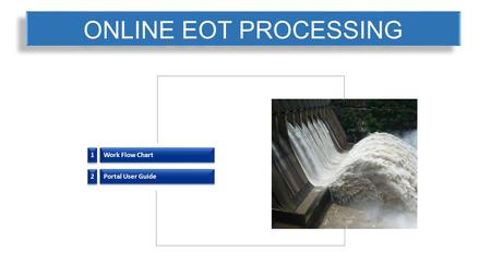 ONLINE EOT PROCESSING 1 1 Work Flow Chart 2 2 Portal User Guide.