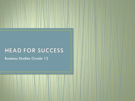 Business Studies Grade 12