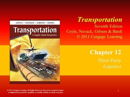 Chapter 12 Third Party Logistics