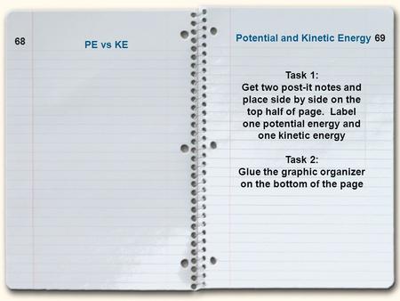 Potential and Kinetic Energy PE vs KE