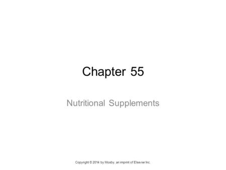 Nutritional Supplements