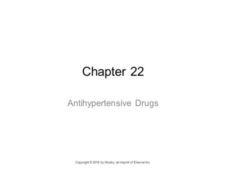 Antihypertensive Drugs