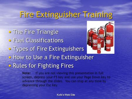 Fire Extinguisher Training