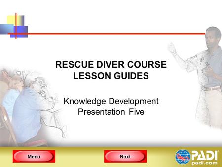 RESCUE DIVER COURSE LESSON GUIDES