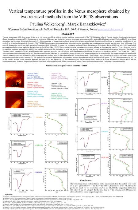 1 Centrum Badań Kosmicznych PAN, ul. Bartycka 18A, 00-716 Warsaw, Poland Vertical temperature profiles in the Venus.