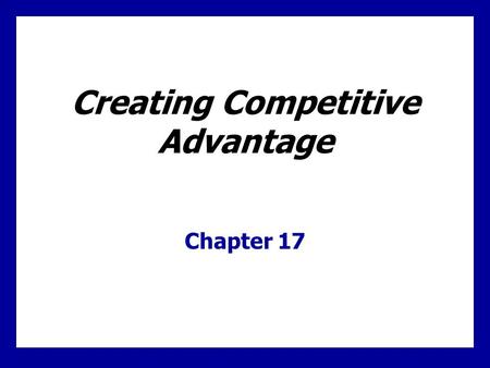 Learning Goals Learn how to understand competitors as well as customers via competitor analysis. Understand the fundamentals of competitive marketing strategies.