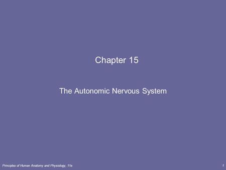 The Autonomic Nervous System