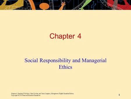 Social Responsibility and Managerial Ethics