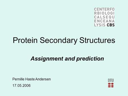 Protein Secondary Structures