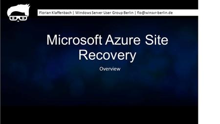 Microsoft Azure Site Recovery