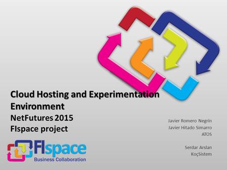 Cloud Hosting and Experimentation Environment Cloud Hosting and Experimentation Environment NetFutures 2015 FIspace project Javier Romero Negrín Javier.