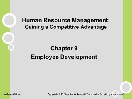 Human Resource Management: Gaining a Competitive Advantage