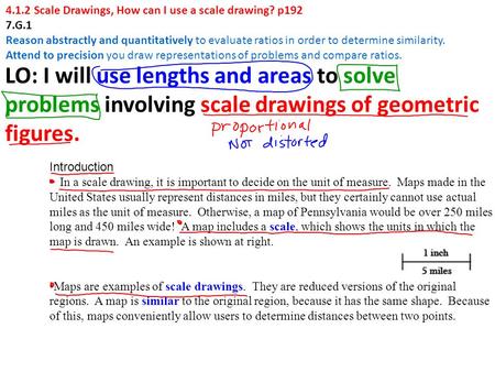 4.1.2 Scale Drawings, How can I use a scale drawing? p192