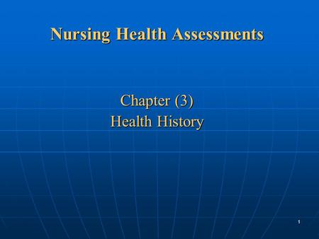 Nursing Health Assessments