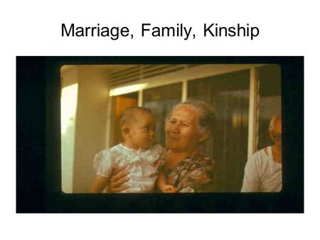 Marriage, Family, Kinship