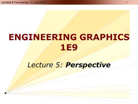 ENGINEERING GRAPHICS 1E9