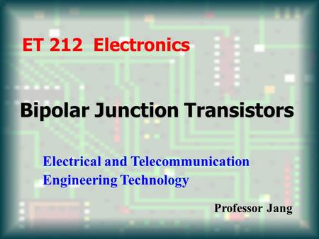 Bipolar Junction Transistors