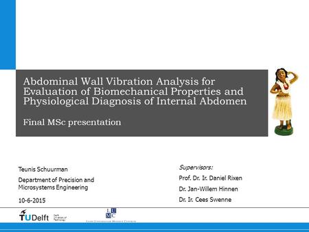 10-6-2015 Delft University of Technology Abdominal Wall Vibration Analysis for Evaluation of Biomechanical Properties and Physiological Diagnosis of Internal.