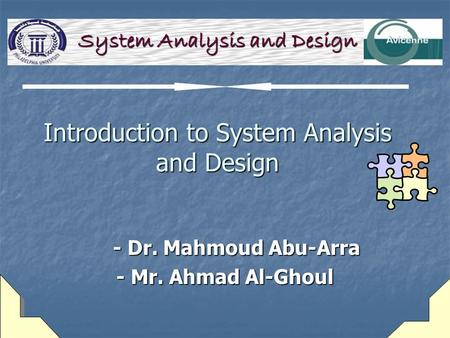 Introduction to System Analysis and Design