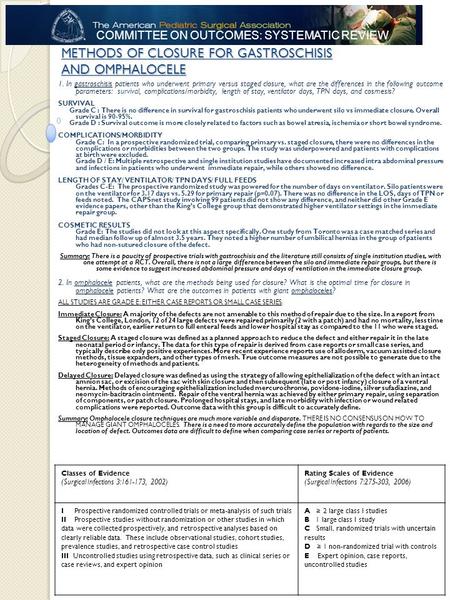 METHODS OF CLOSURE FOR GASTROSCHISIS AND OMPHALOCELE