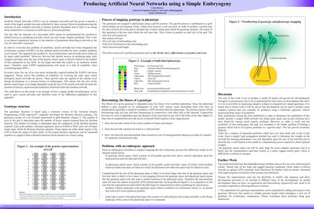 Producing Artificial Neural Networks using a Simple Embryogeny Chris Bowers School of Computer Science, University of Birmingham White.