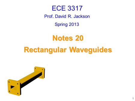 Rectangular Waveguides