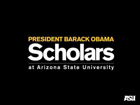 welcome AGENDA Welcome Student panel Obama Scholars Program overview –Financial aid overview –Mentor component –Scholars success component Wrap up.