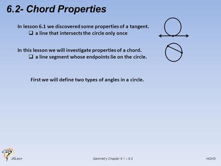 JRLeon Geometry Chapter 6.1 – 6.2 HGHS