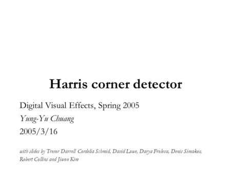 Harris corner detector