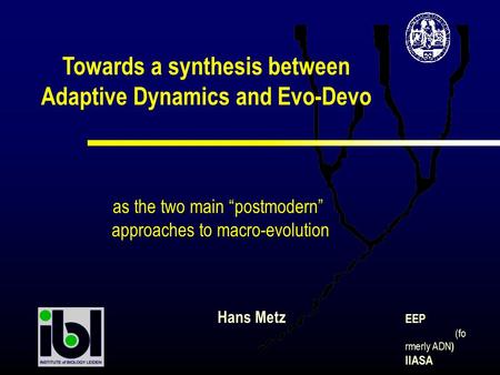 Towards a synthesis between Adaptive Dynamics and Evo-Devo