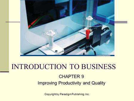 INTRODUCTION TO BUSINESS