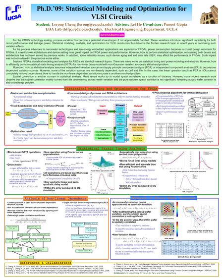  Device and architecture co-optimization – Large search space – Need fast yet accurate power and delay estimator for FPGAs  Trace-based power and delay.