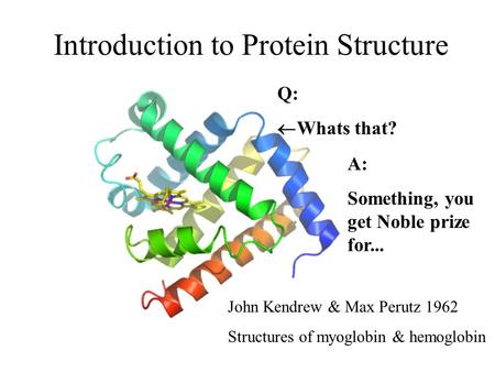 Introduction to Protein Structure