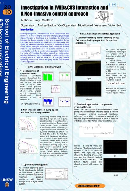 20 10 School of Electrical Engineering &Telecommunications UNSW UNSW 10 Author – Huaiyu Scott Lin Supervisor : Andrey Savkin / Co-Supervisor: