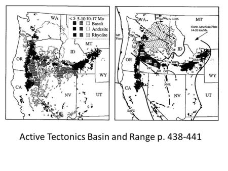 Active Tectonics Basin and Range p. 438-441. Geophysical Data 1 gal = (1 cm/s²)