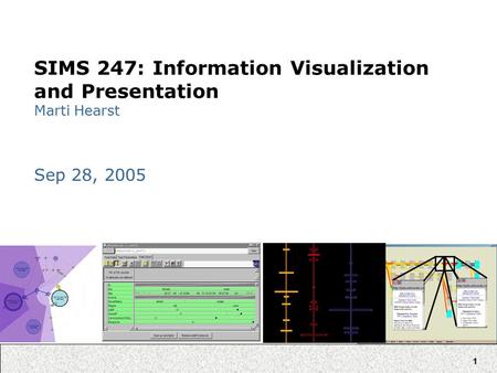 1 SIMS 247: Information Visualization and Presentation Marti Hearst Sep 28, 2005.