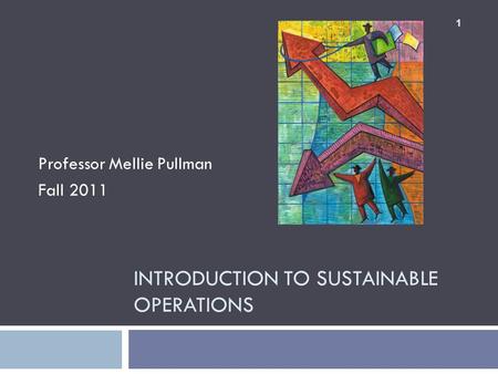 INTRODUCTION TO SUSTAINABLE OPERATIONS Professor Mellie Pullman Fall 2011 1.