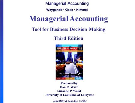 Managerial Accounting