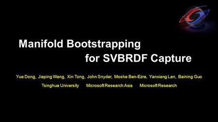 Manifold Bootstrapping for SVBRDF Capture