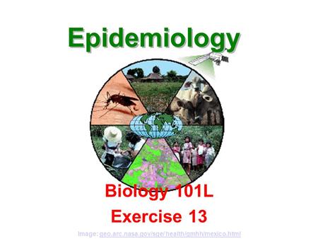 Epidemiology Biology 101L Exercise 13 Image: geo.arc.nasa.gov/sge/ health/gmhh/mexico.htmlgeo.arc.nasa.gov/sge/ health/gmhh/mexico.html.