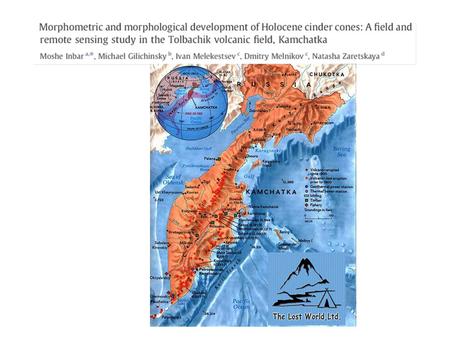 New Cones: N1, N2, N3, and Yuzhniy Erupted 1975-1976 Average slope:31.9 (ASTER), 31.7 (Map) Old cones: Kamenistaya, Krasniy, Camp, Stariy, and Alaid.