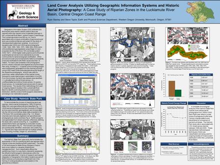 Abstract Ryan Stanley and Steve Taylor, Earth and Physical Sciences Department, Western Oregon University, Monmouth, Oregon, 97361 Land Cover Analysis.