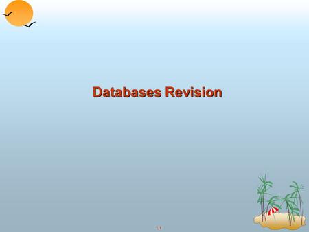 Databases Revision.